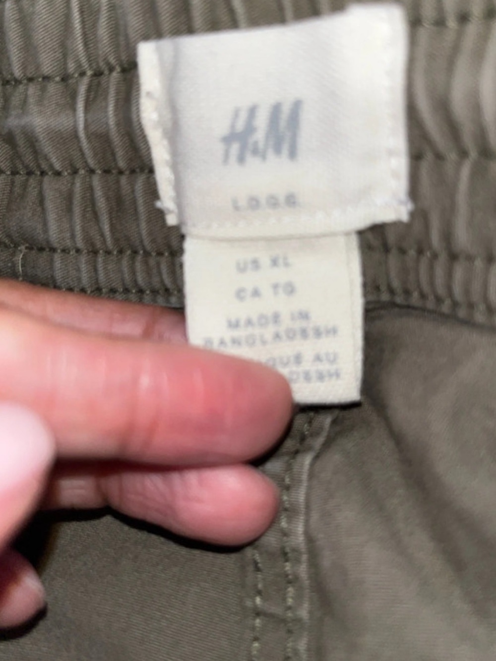 H&M Men's Cargo Joggers - Olive - Picture 4 of 5